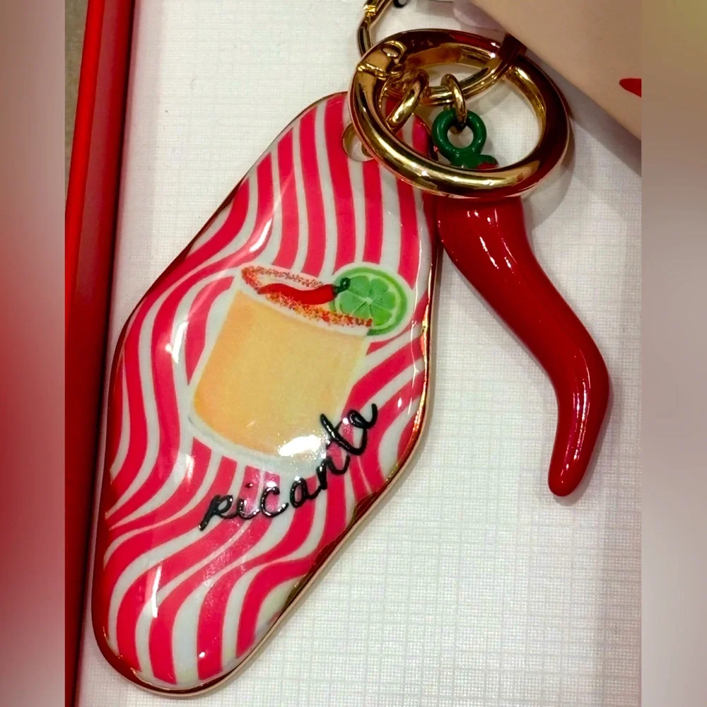 NIB Piper K Vibrant picante chili pepper Key Holder bag charm